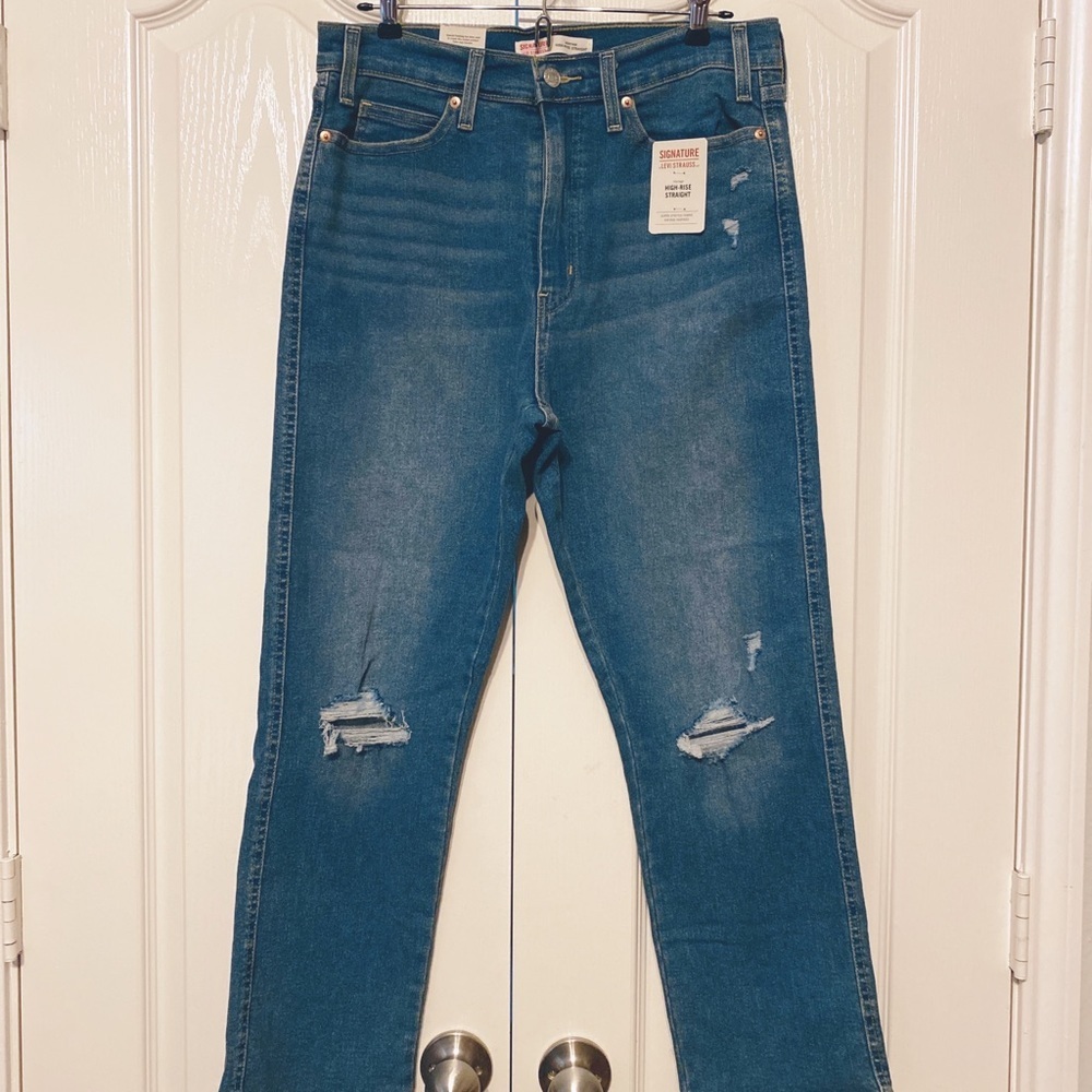 Levi Strauss Signature Hi Rise Straight Heritage Woman’s Jeans Size 12 W 31